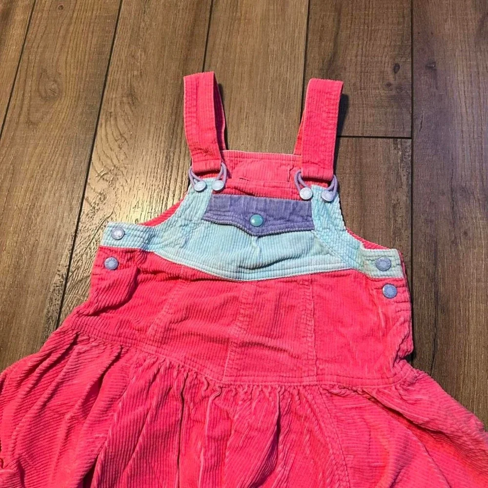 Vintage Hush Puppies Corduroy‎ Overalls Skirt Girls Size 6